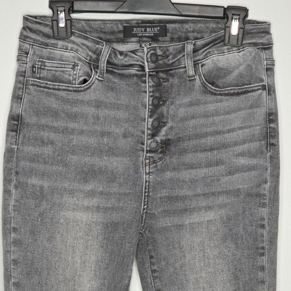 Judy Blue Slim Fit Jeans Women’s 9/29 Gray Stretch Button Fly JB78110GR - Picture 2 of 6